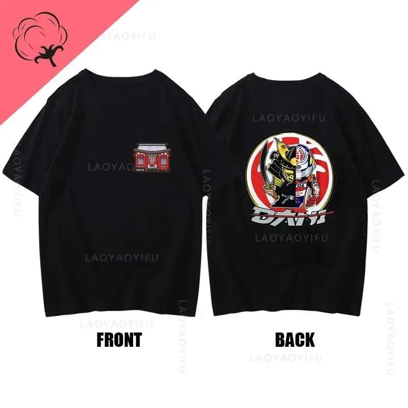 

Hot Sell Samurai Dani Pedrosa Theme 100%Cotton Streetwear Men's T-shirts Clothing Y2k Shirt Short Sleeve Tee Male Style Women Es