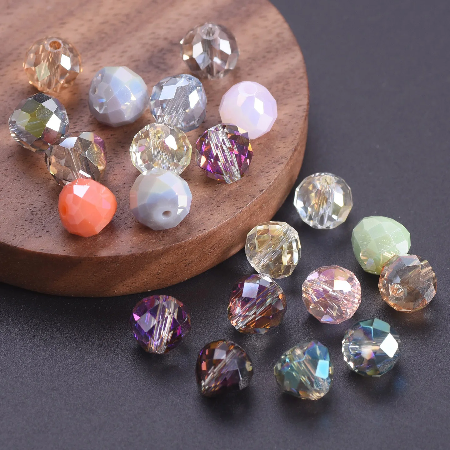 

20pcs 8mm Fat Teardrop Shape Glossy Faceted Crystal Glass Loose Crafts Beads For Jewelry Making DIY Crafts Findings