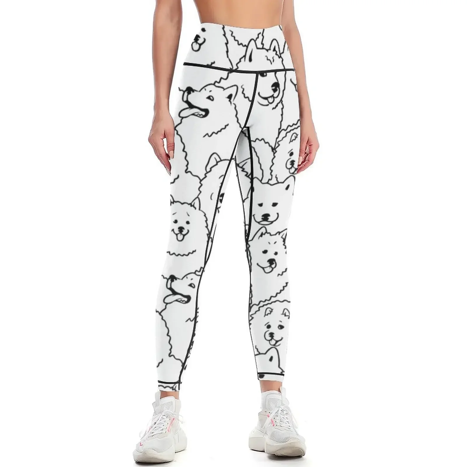 

Oh Samoyed Leggings Women's high waist harem pants legging pants raises butt Golf wear Womens Leggings