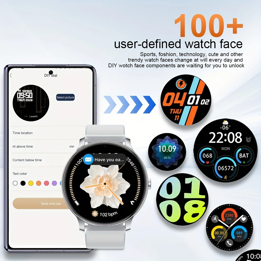 LXASFIT 2025, neue Smartwatch, Herzfrequenz, Schlaf, Gesundheitsmonitor, Bluetooth, Sprechen, Damen-Sport-Smartwatch für Android IOS – Detail 2