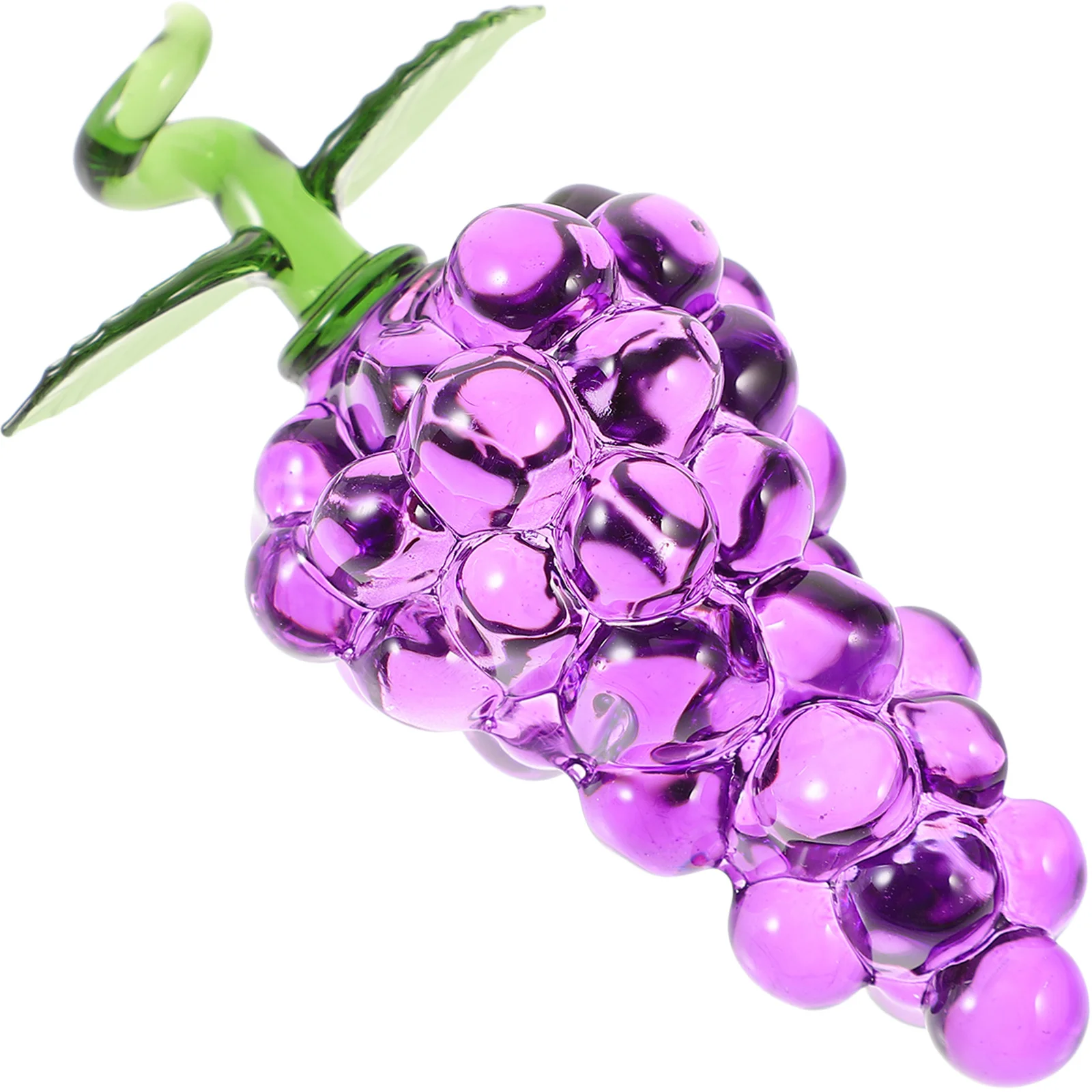 

Crystal Desktop Decoration Unique Blown Glass Grape Design Brilliant Shine Fruit Table Adornment for Modern Home Interior