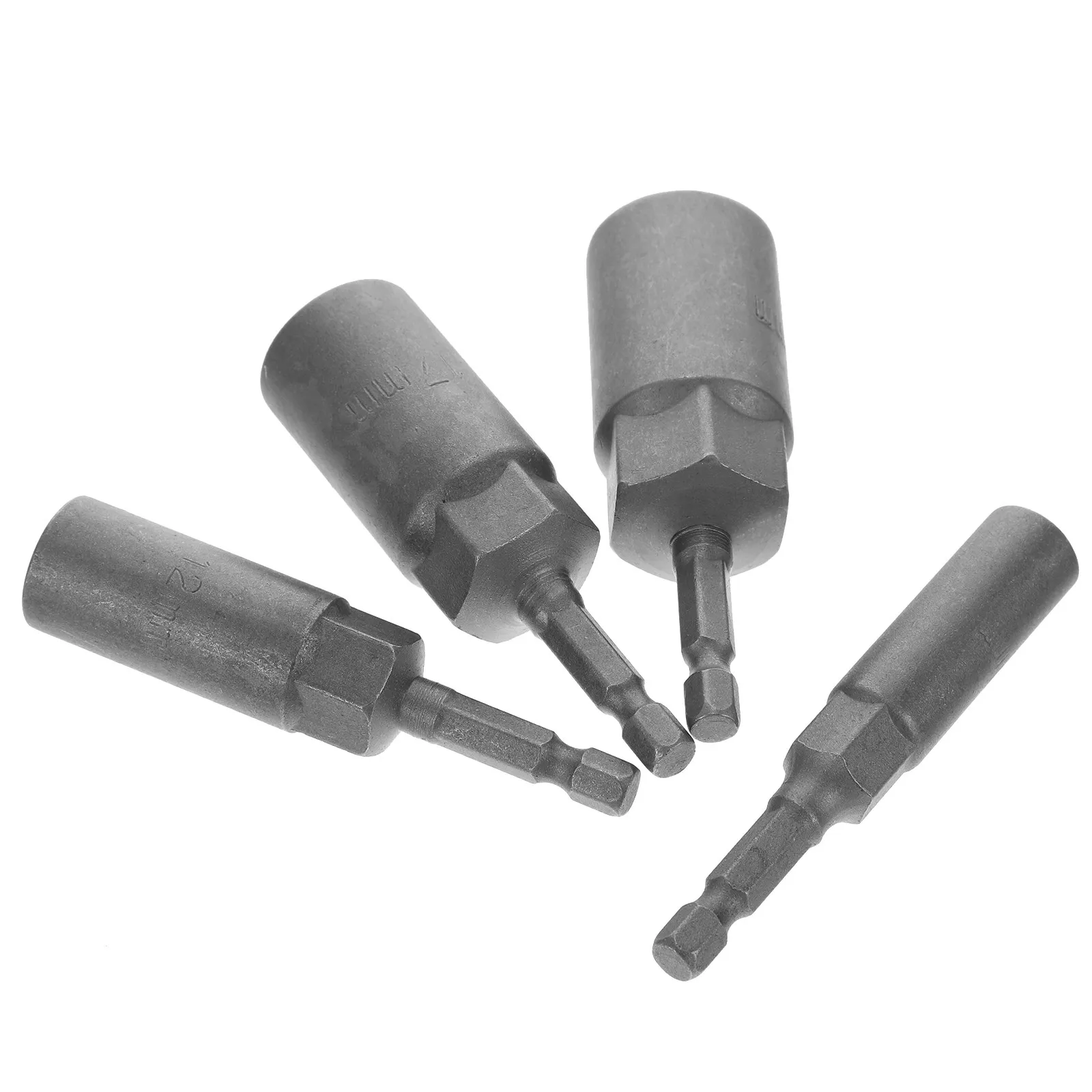 4Pcs Nut Driver Bits Multi Size Hexagon Socket Set for Electric Drill Auto Repair Power Nut Driver Bit