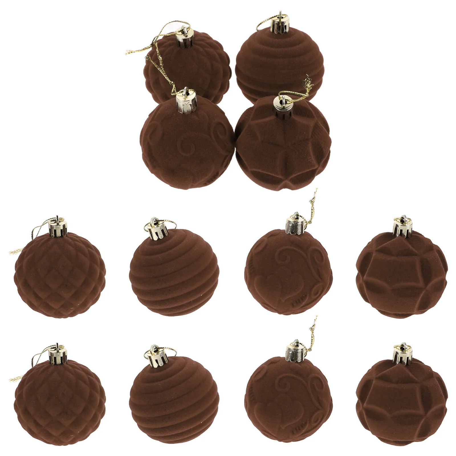

12 Pcs Christmas Ball Pendant Decorations Ornament Giant Burgundy Velvet Ornaments