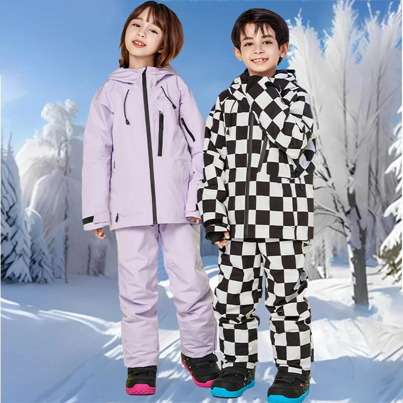 

2025 Snow Set Sports Waterproof Warm Children Outdoor Snowboarding New Kids Ski Suit Winter Skiing Brands Windproof Jacket Pants