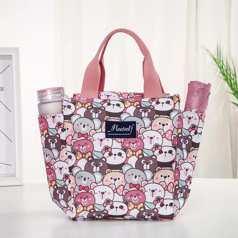 

Bento bag, small handbag, cartoon waterproof, office worker, primary school student, insulated lunch box bag