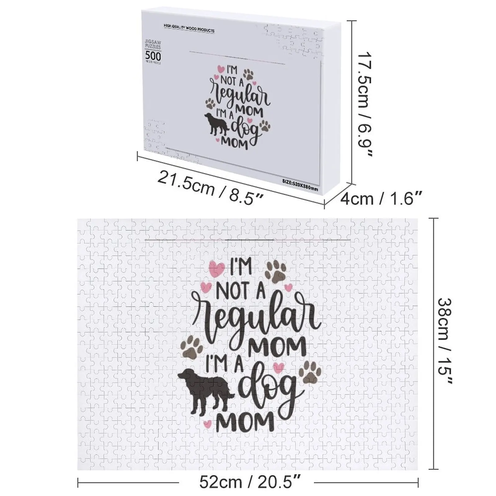 chien maman Puzzle cadeau personnalisé cadeau personnalisé jouet personnalisé Puzzle en bois personnalisé