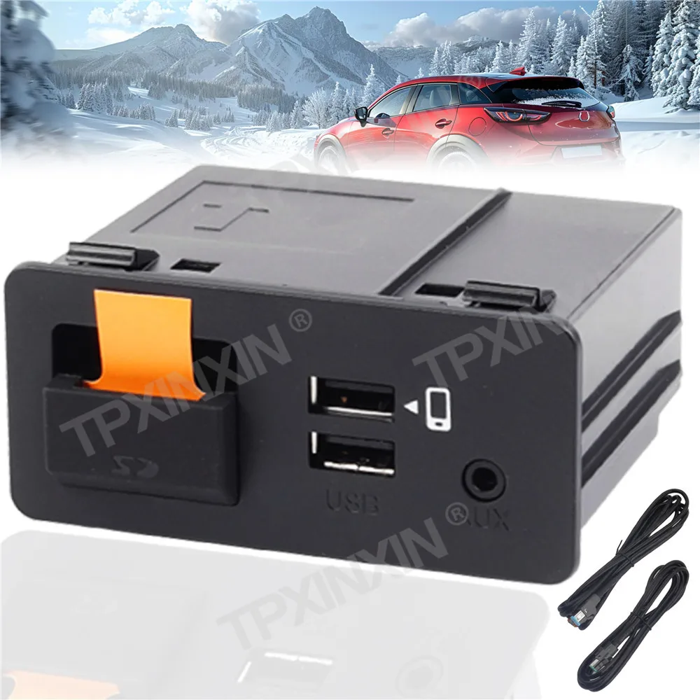 CarPlay & Android Auto OEM USB Retrofit Kit for Mazda 2/3/6/CX3-5-8-9/MX5/Miata 2014-2019 with MZD Connect System Upgraded P2.1