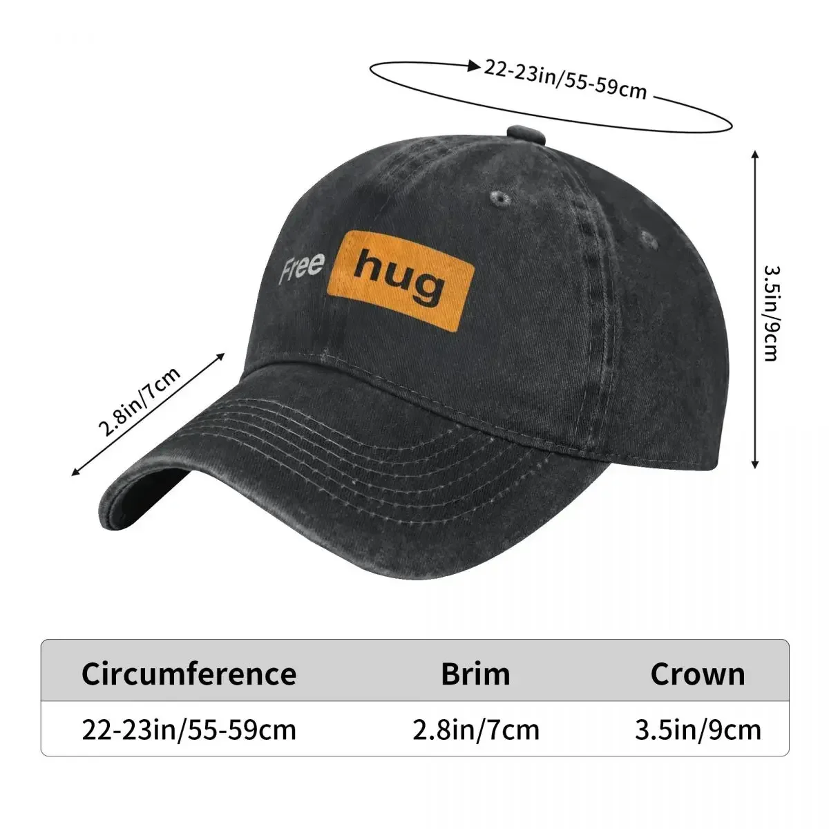 New Step Bro Hilarious Joke Denim Baseball Cap Free Hug Outdoor Trucker Dad Hat Summer Unisex Men Fashion Sun-Proof Baseball Cap