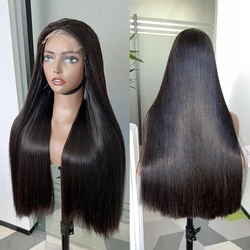 Unprocessed Raw 5x5 Real HD Lace Super Double Drawn Vietnamese Bone Straight Wig 5x5 HD Lace Closure Wig Human Hair 250% Density