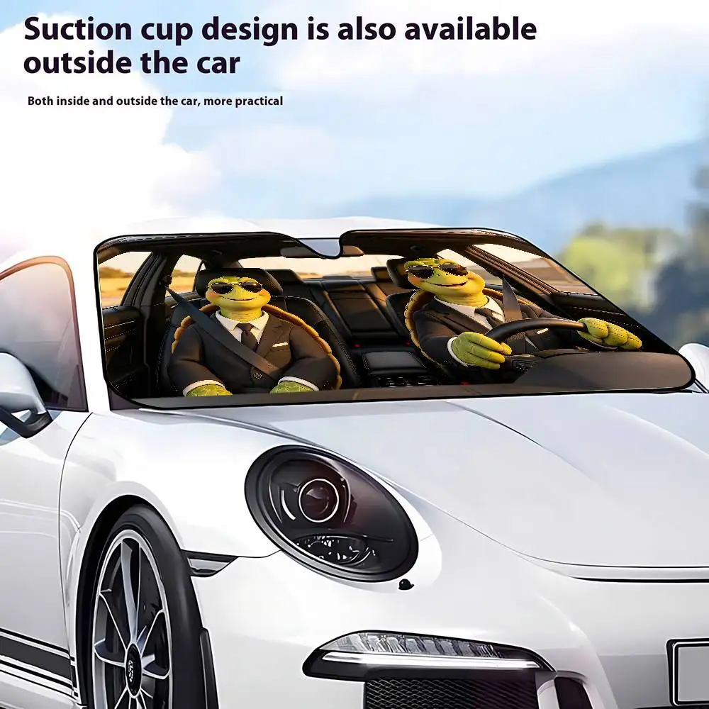Turtle Drive Car Sunshade Covers Cover Universal Windscreen Folding Visor