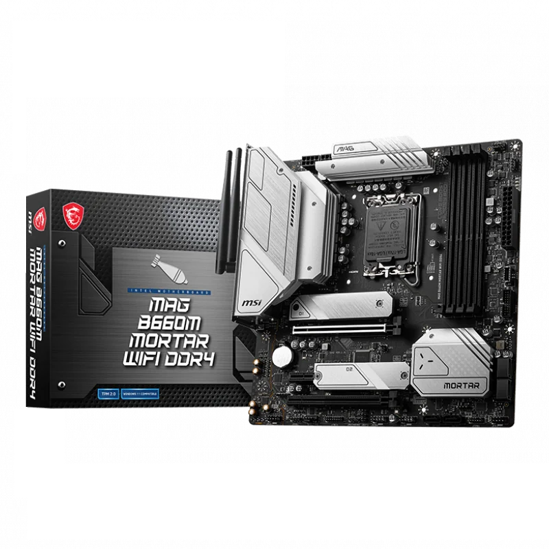 B660M Mortar WIFI DDR4 MATX PC LGA 1700 B660 Motherboard Gaming Desktop 7.1 USB 2.0,USB 3.2 Gen1 Cooling Armor 4 DDR4