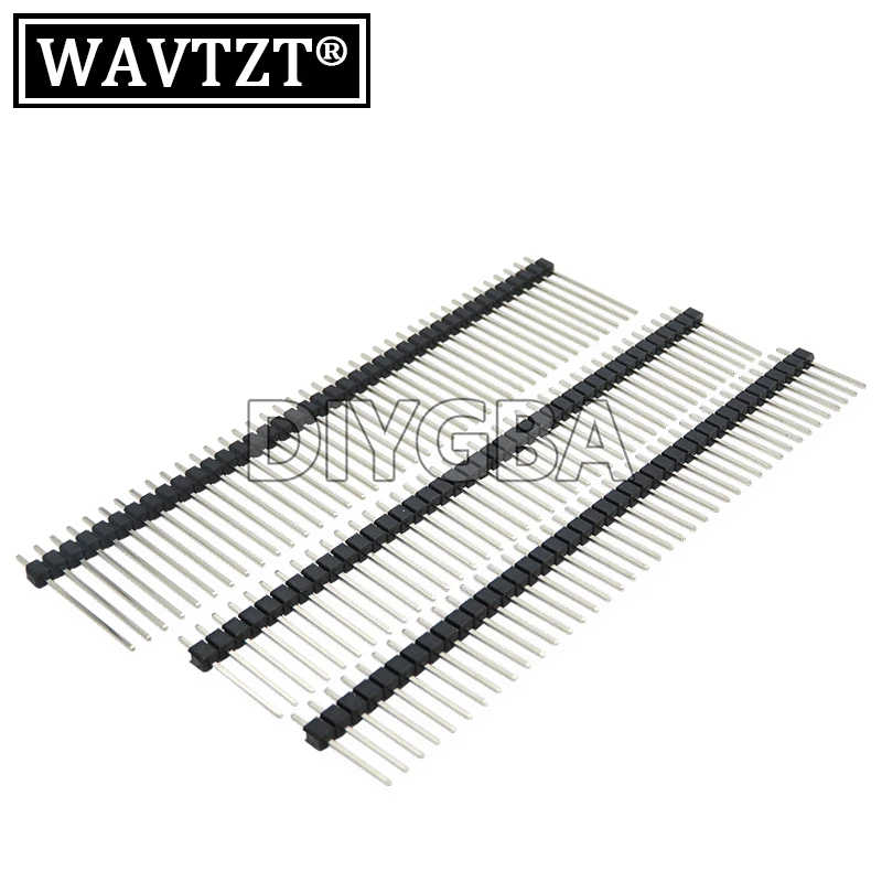 10PCS 1x40 2x40 Single Double Row Male Breakable Pin Header 40Pin Connector Strip For Arduino Black 2.54MM Length 15~25mm