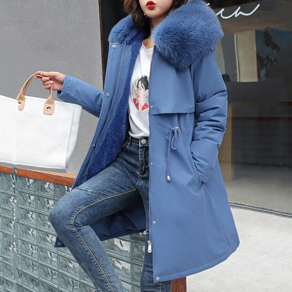 Winter Jacket 2023 New Women Parka Clothes Long Coat Wool Liner Hooded Jacket Fur Collar Thick Warm Snow Wear Padded Parka 3XL