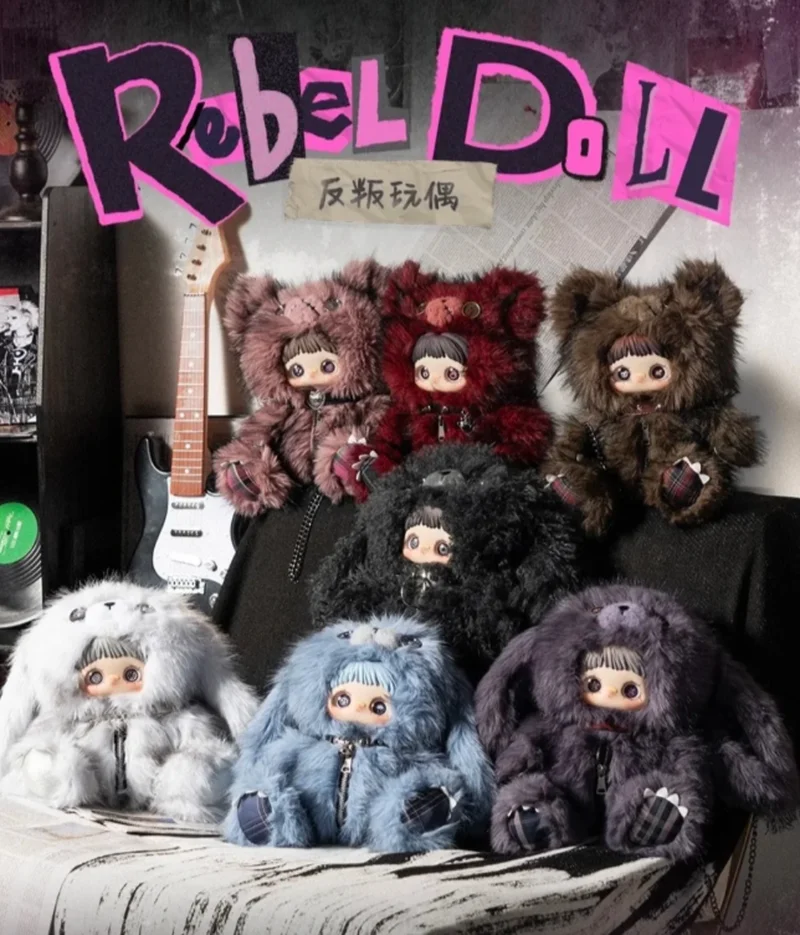 

Cute doll fluffy soft sloping backpack blind box cute stuffed toy shoulder bag girl birthday gift