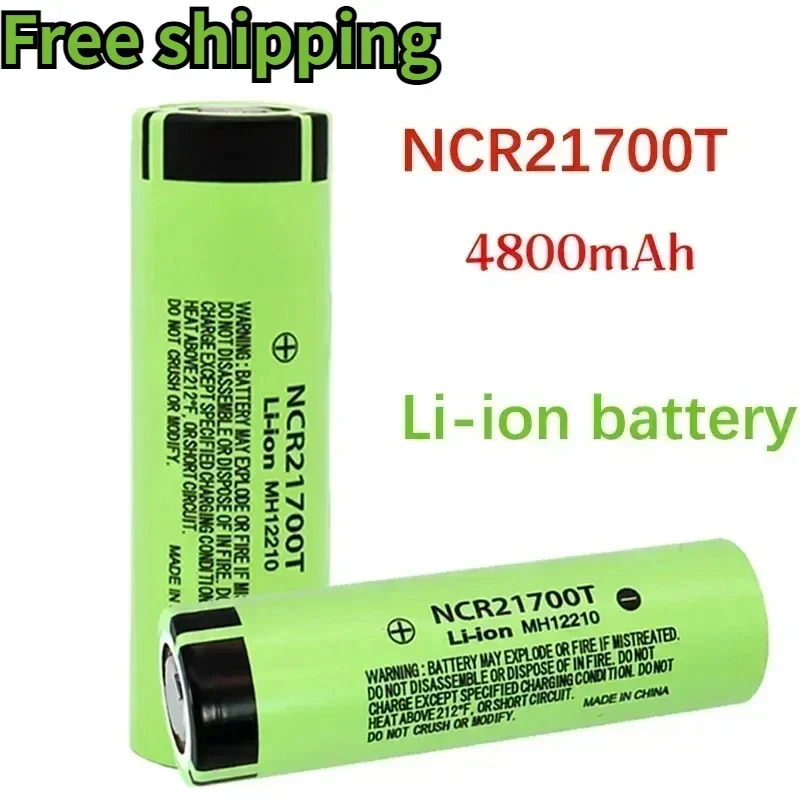 100% Original 21700 battery NCR21700T 3.7V4800mAh High capacity flashlight Rechargeable lithium battery Electric vehicle charger