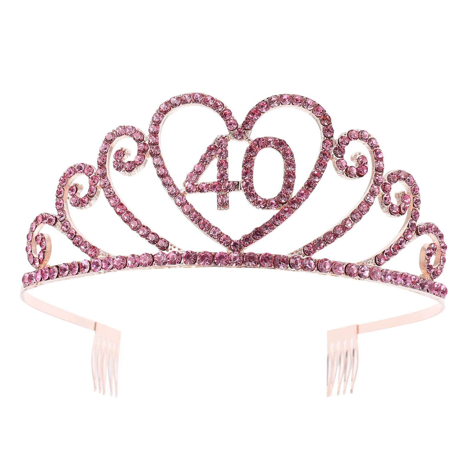 

1 Piece Alloy Crown Birthday Party Headdress Elegant Tiara for Girls Women Hair Accessories Birthday Supply Creative Crown Decor
