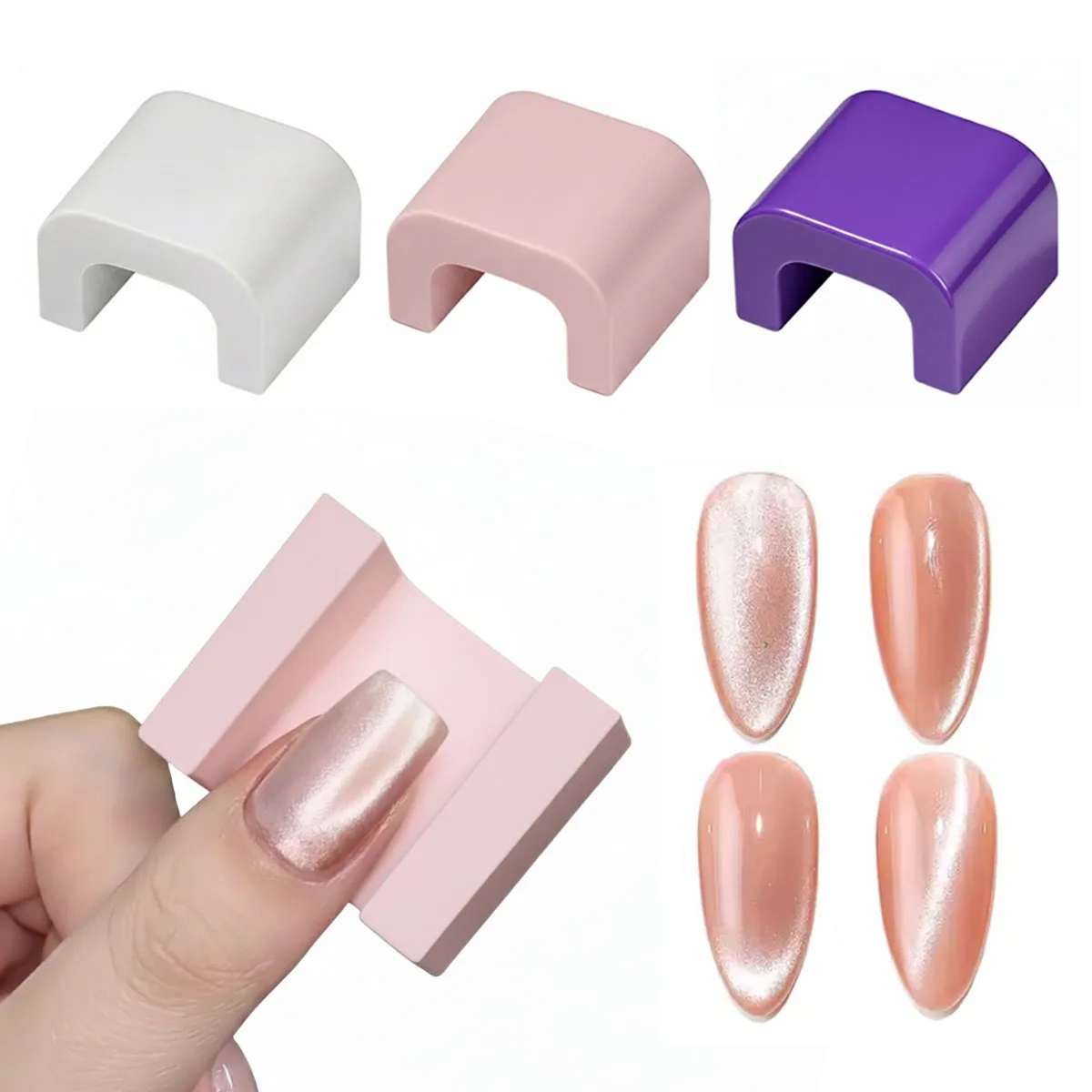 Nail Upgrade 5D Automatic Cat Eye Magnet Tool for Cat Eye Gel Effect Wide Side Light French Design Manicure Polish Magnet Tools