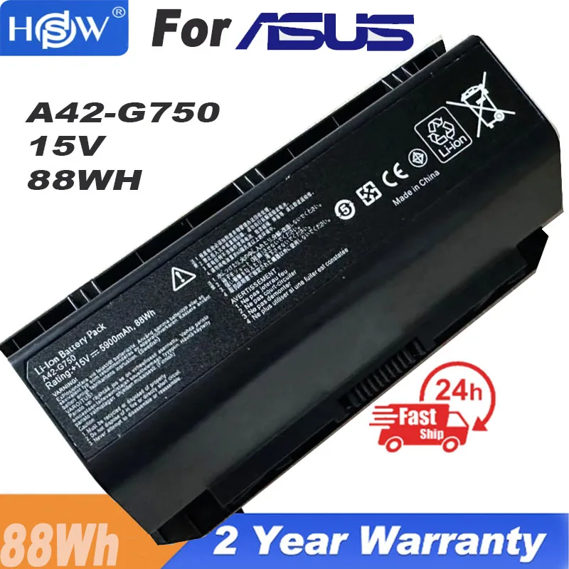 

NEW A42-G750 G750 G750JM Battery For Asus ROG G750J G750JH G750JS G750JW G750JX G750JZ G750Y47JX-BL CFX70 CFX70J G750JY