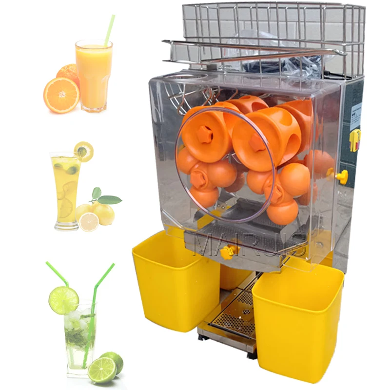 Commercial Large Electric Juicer Fresh Orange Presser Desk Type Full Automatic Fruit Lemon Juicing Extracting Machine