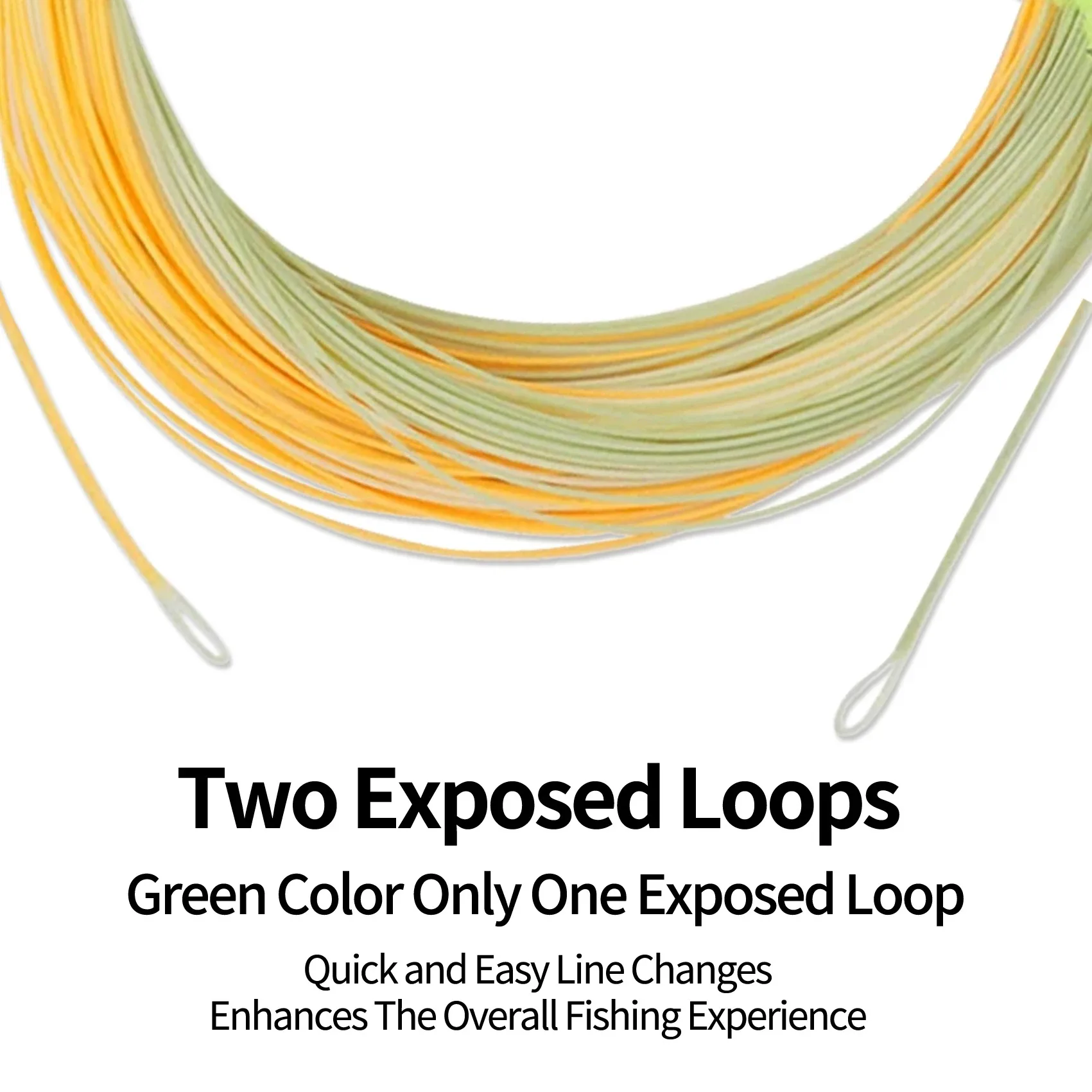 Aventik Super Slim Tenkara Line 3-Color Nymph/Shooting Fly Line 0.55mm 100FT