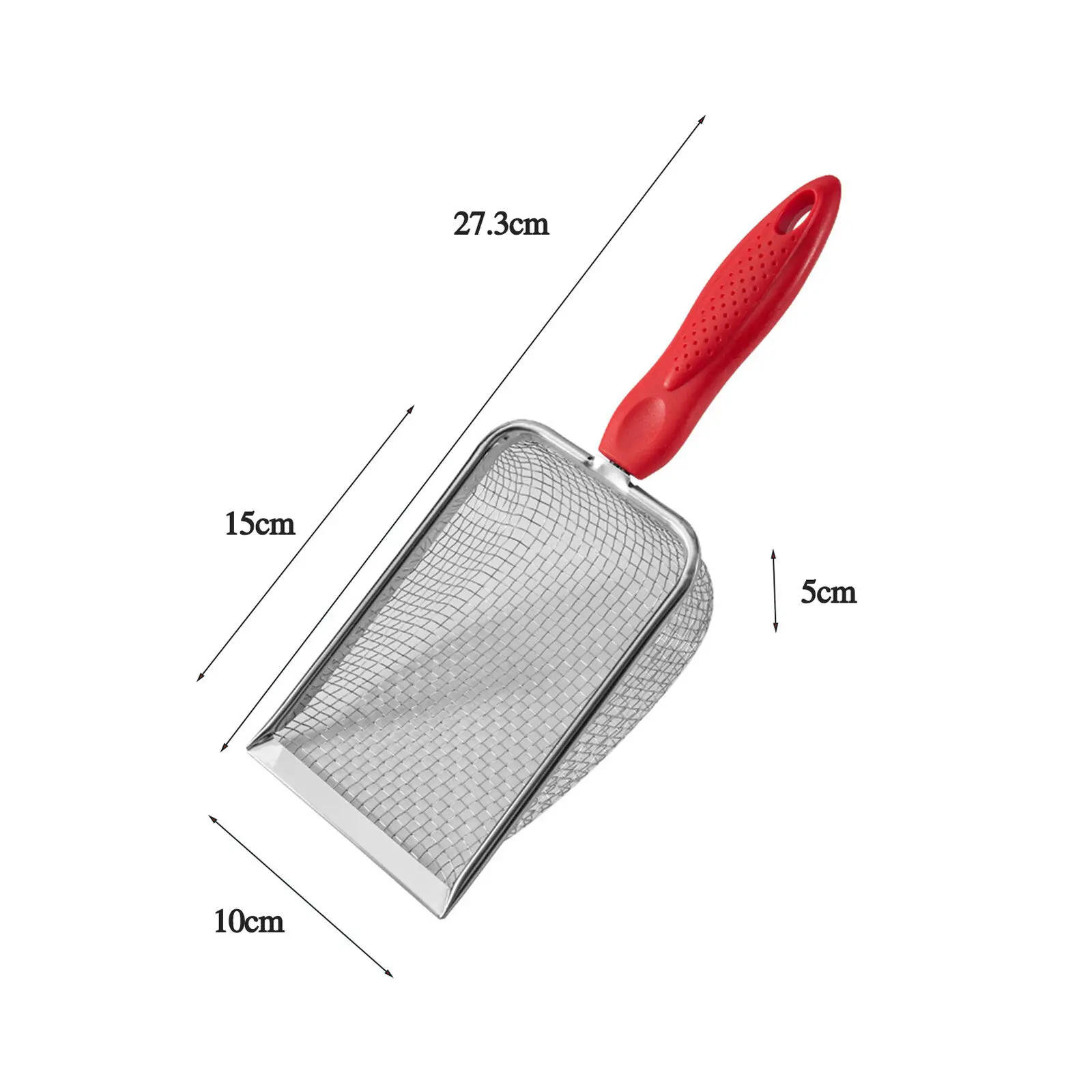 Cat Litter Shovel Cat Poop Filter Cleaning Tools Kitty Litter Plastic Metal Tray Scoops With Non-Slip Handle 1PC Pet Supplies