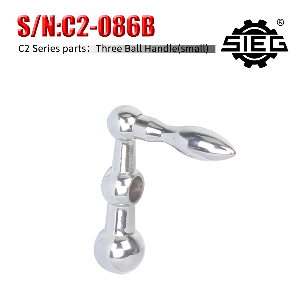 Crank Handle Compound Rest Three Ball Handle for SIEG C3&C2-086B&Grizzly G8688&Grizzly G0765&JET BD-6&JET BD-7 lathe parts