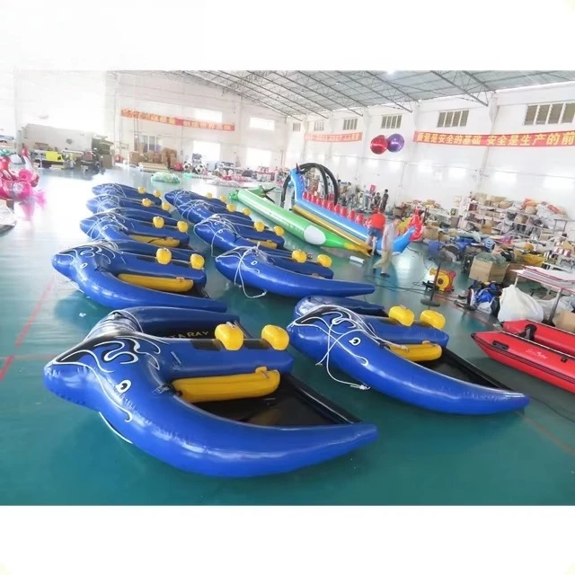 Commercial Infla- Flying Fish Water Tube Towable Water Park Traction Rides for Water Sports Outdoor Activities