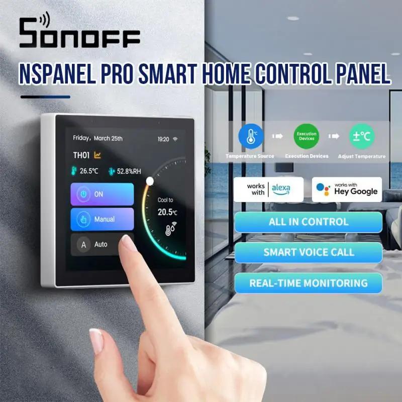 SONOFF NSPanel Pro Smart Home Control Panel Thermostst Power Consumption DIY Scene Wall Switch Module Support All Sonoff Devices