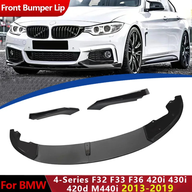 

For BMW 4-Series F32 F33 F36 420i 430i 420d M440i 2013-2019 4Pcs Front Bumper Lip Spoiler Refit Lower Shovel Surround Body Kit