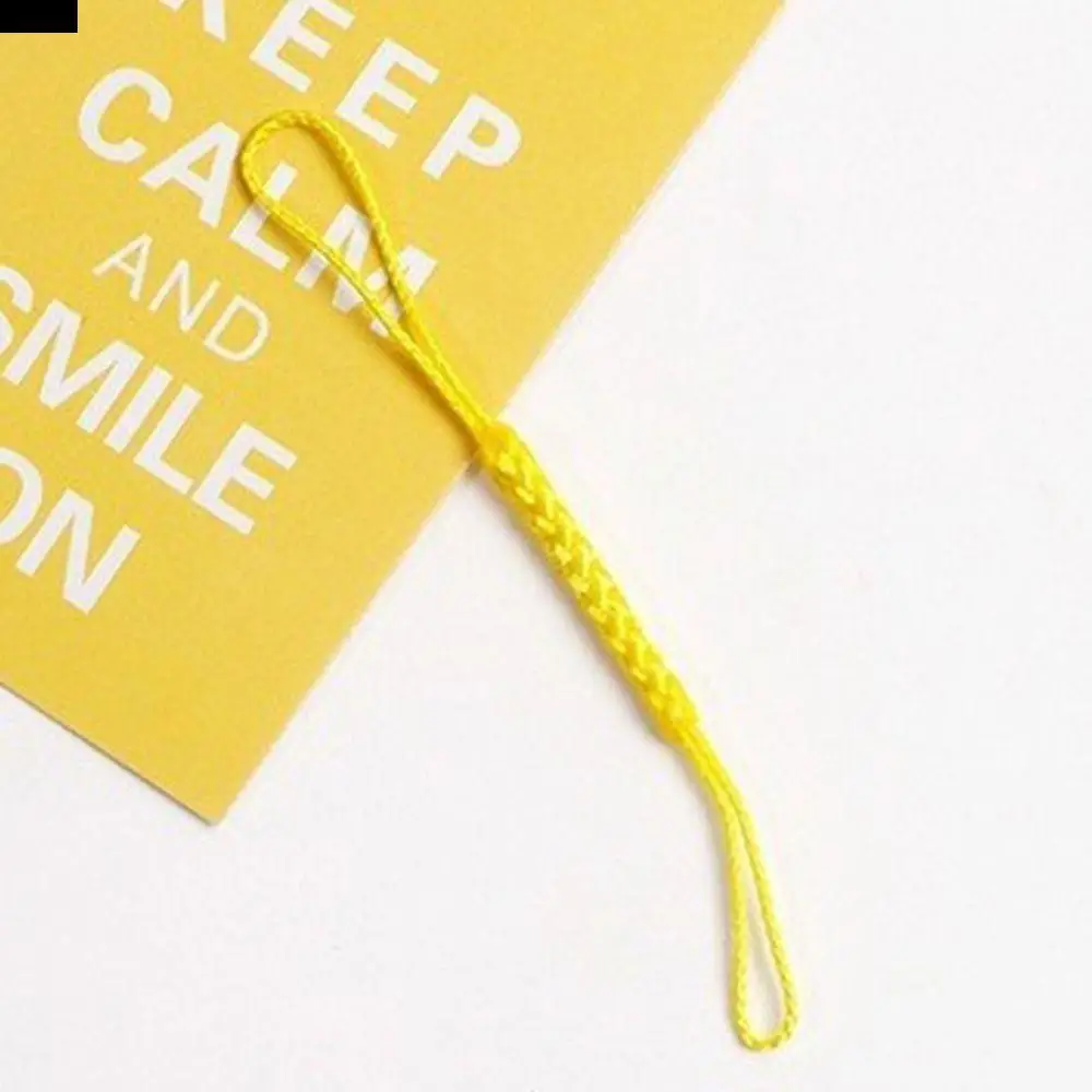 

Hand Knitted Diy Phone Rope Double Ended Key Lanyard Phone Strap Braided Solid Color Phone Lanyards Phone Accessories