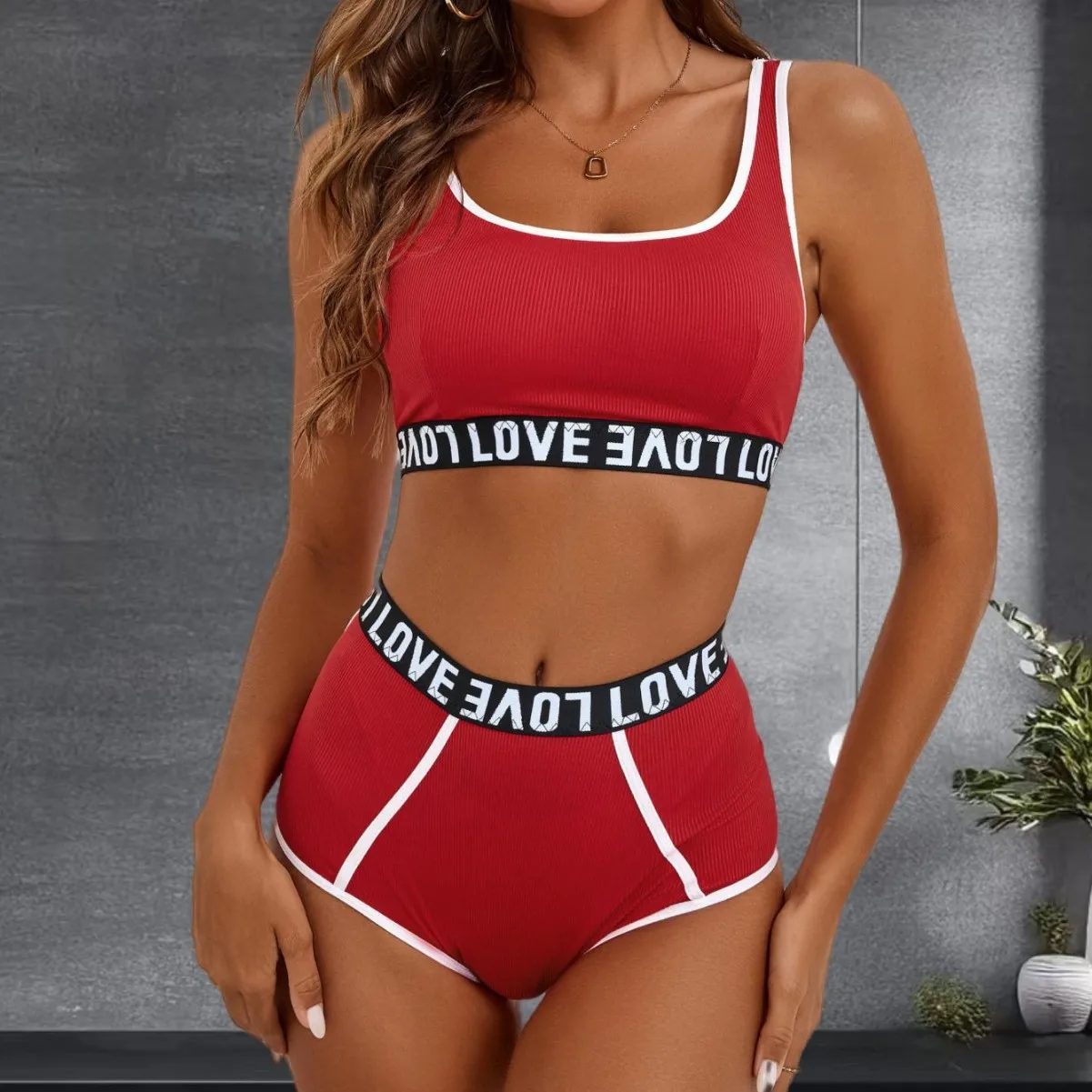 مجموعة حمالة صدر رياضية ناعمة ومريحة، ملابس منزلية، وسادة صدر قابلة للإزالة، سترة عبر الحدود، ملابس داخلية نسائية #5