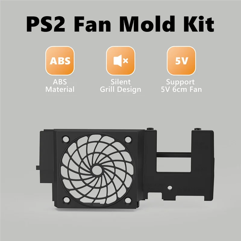 Kit de actualización de ventilador de refrigeración silencioso para consola Fat Playstation 2 para modelos de SCPH-3XXXX y SCPH-5XXXX, soporte de ventilador Noctua mejorado