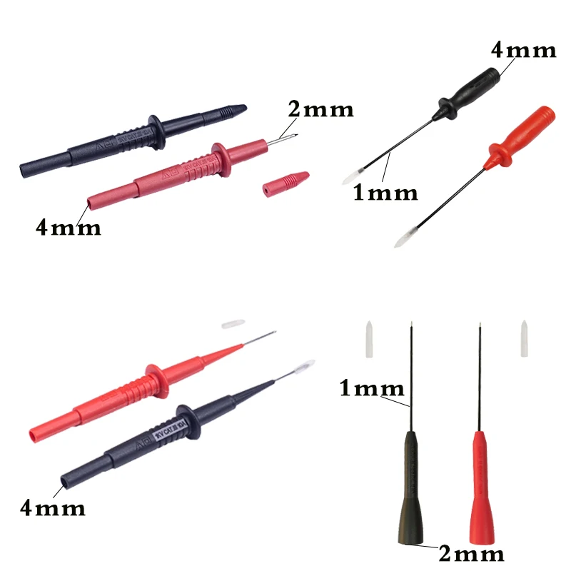 Multimeter Test Leads Cable Probe Proof Tip Cable Set Test Lead Kit Alligator Clip Test Hook Multimeter Leads Kit Back Probe