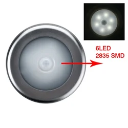 1Pc 6 LED Motion Sensor Light Induction Night Lamp Battery Led Closet Corridor Cabinet Wireless Wall Lamp Lantern bedroom light
