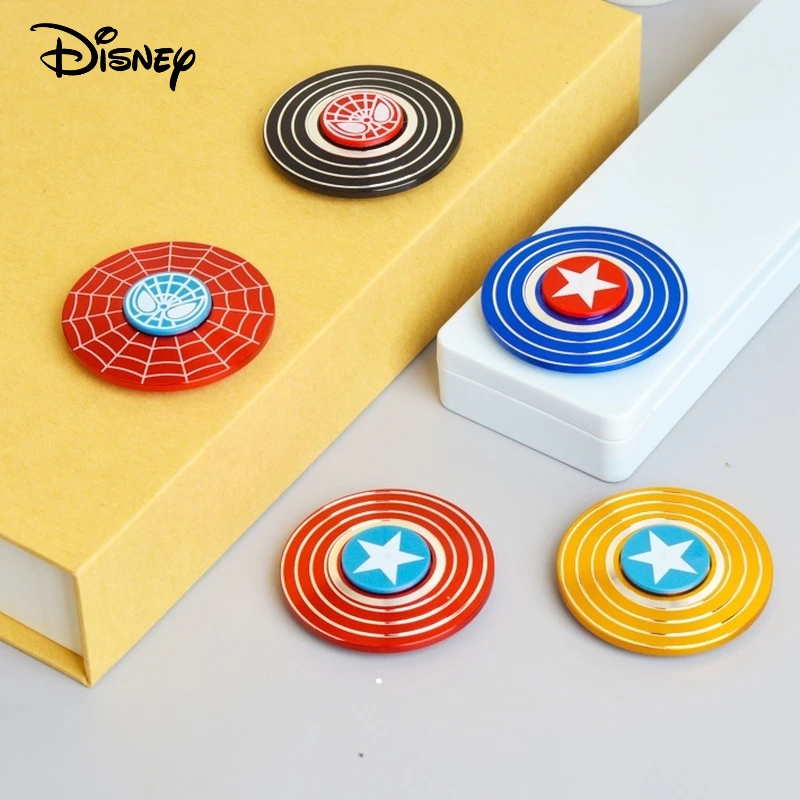 Disney Fidget Spinner Shield Anime Hero Spider-Man Captain America Spinning Fidget Spinner Toy Creative Children\'s Toy Gift