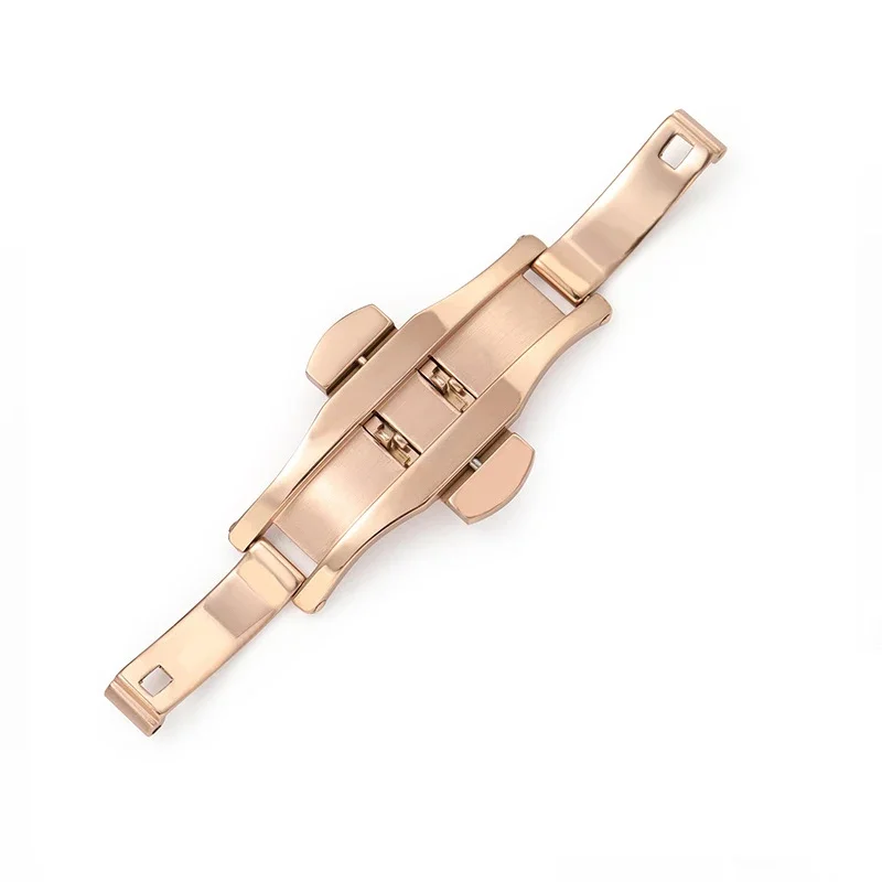 304 Stainless Steel Watch Buckle 5mm 6mm Metal Butterfly Clasp Accessoriess Silver Gold Solid Fold Buckle Bracelet Replacement