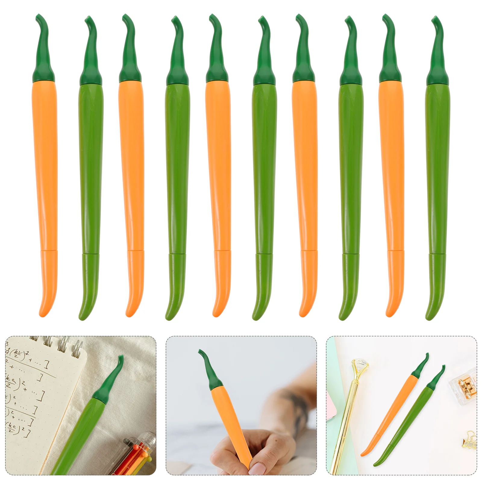 Chili Gel Pen Drawing Pens Journal Fine Tip Creative Bulk Cute Vegetable Ink Black Ballpoint