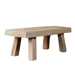 Support de pot de fleurs de base d'ornement de scène chic campagnarde, petite décoration de banc, étagère de sol, tabouret en bois, statue, support d'artisanat