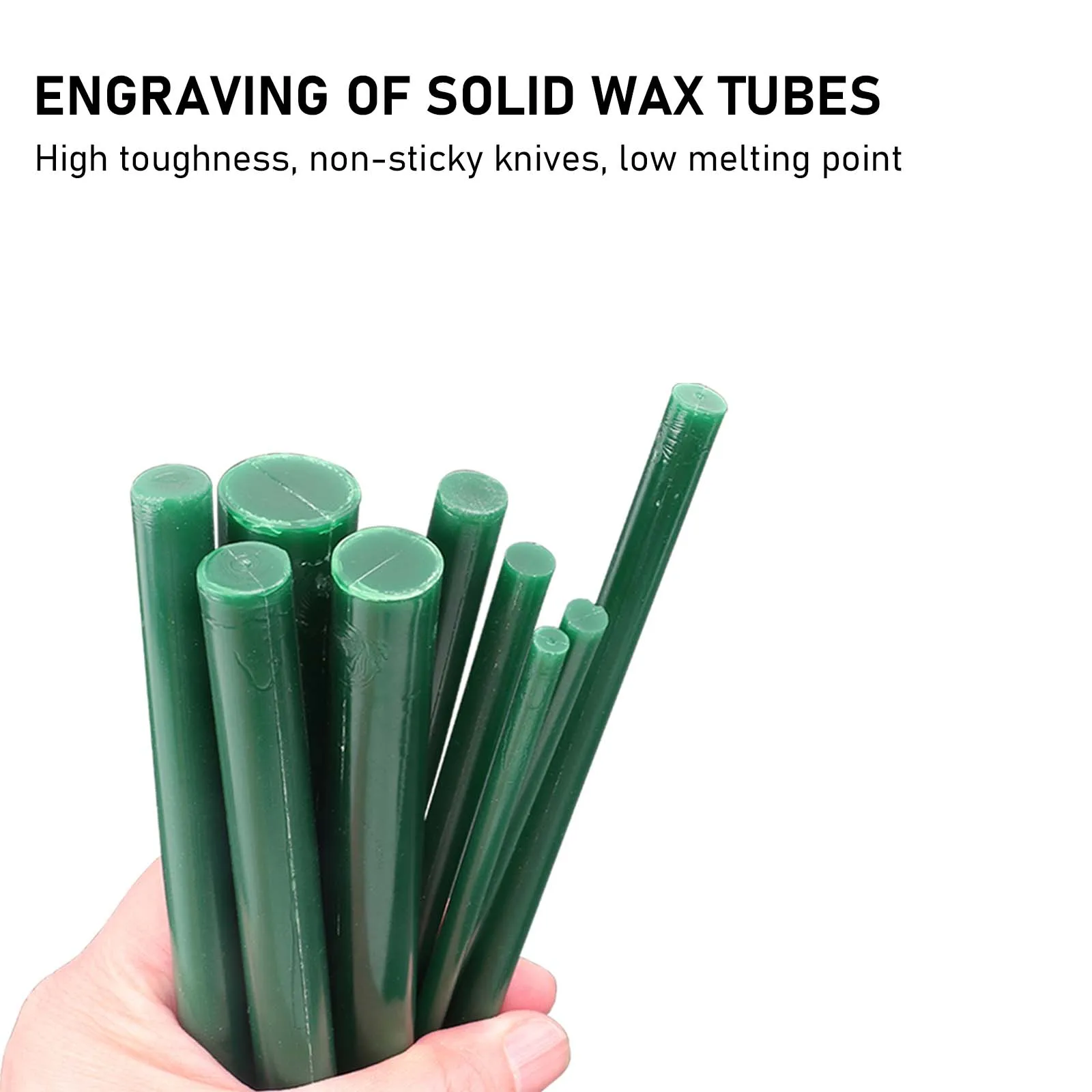 Candle Solid Wax Green Carving for Jewelry Ring Making Casting Modeling Kit Mold Hard Wax Blank RoundTube