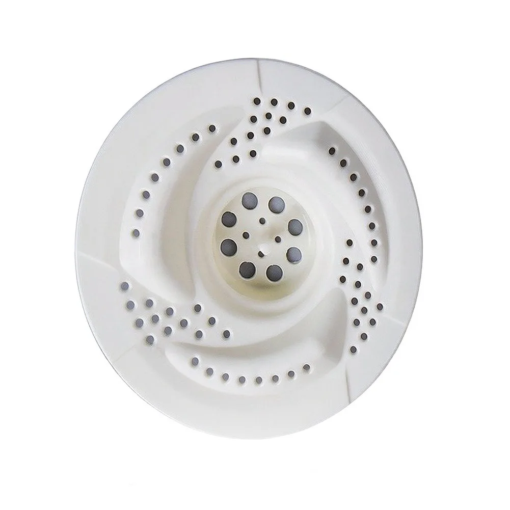 Plastic Drain Grate Cover for Shower Bases and Bathtub Outlets to Reduce Hair Infiltration and Flow Disruption