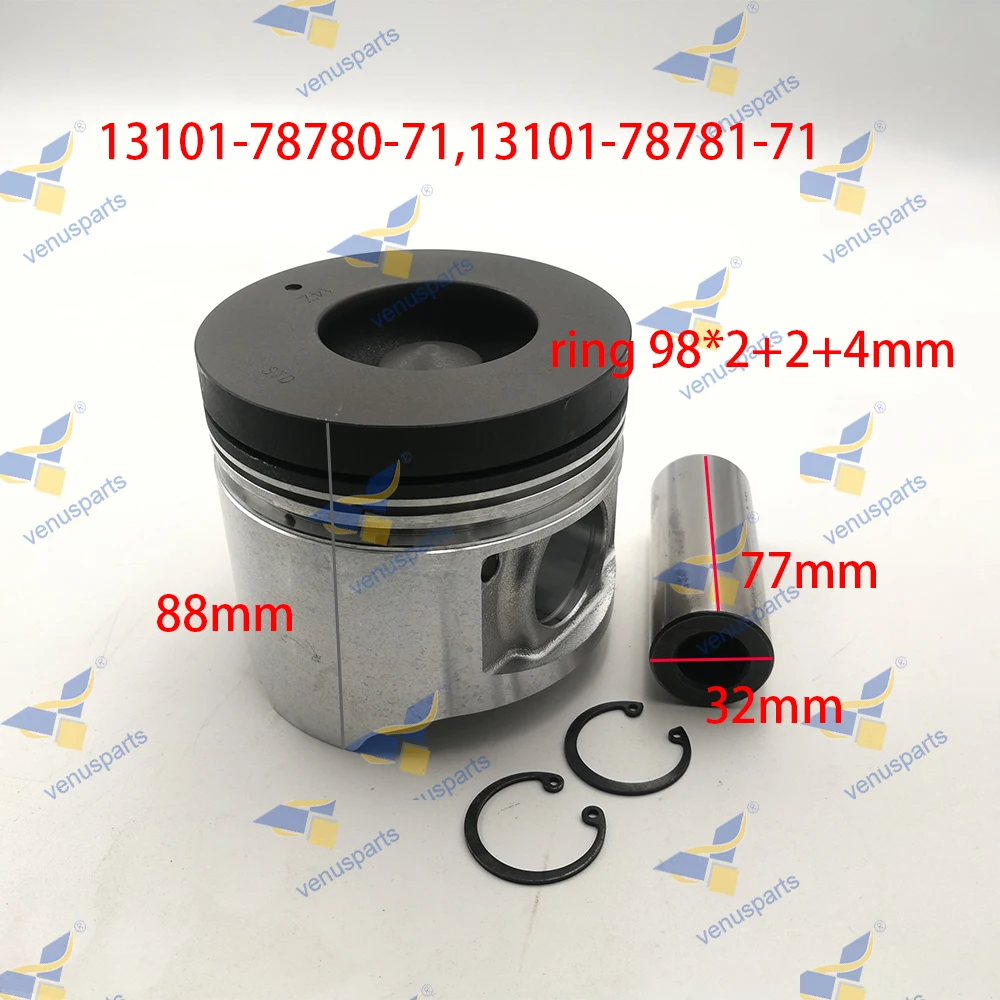 14Z Overhaul Rebuild Kit For Toyota Forklift Piston Rings Cylinder Liner Full Gasket Set Engine Parts 13101-78780-71 13101-78781