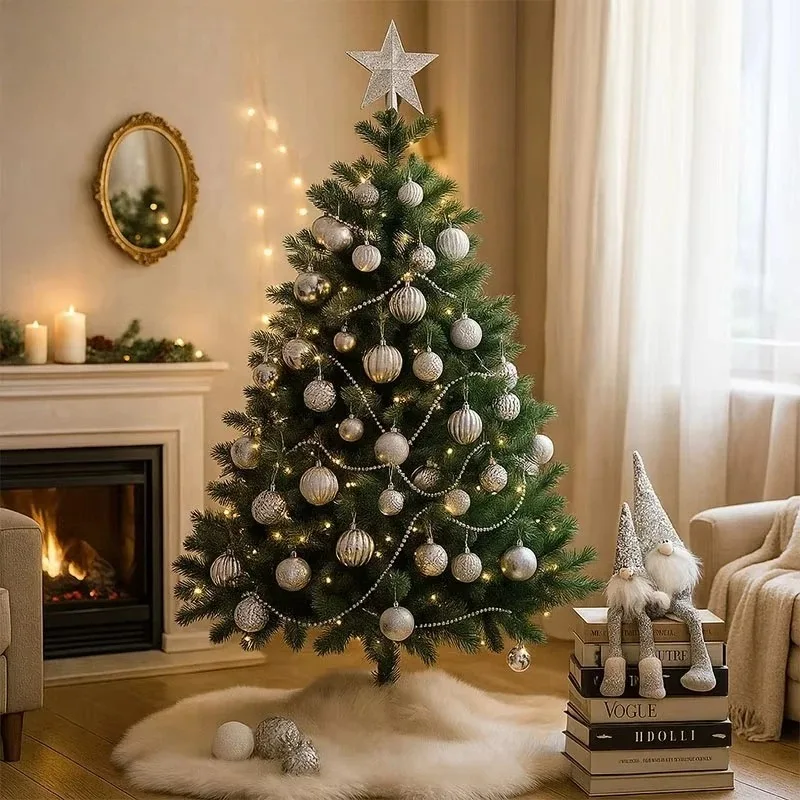 Luxury Modern Xmas Tree Foldable Pine Needle Artificial Christmas Tree Sustainable Holiday Decoration