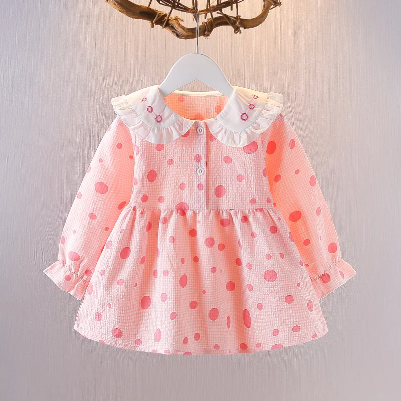 

Princess Dress Baby Girl Clothes Doll Collar Long Sleeve Kid Outfit Casual Outerwear Toddler Dress Children Cute Costume A987