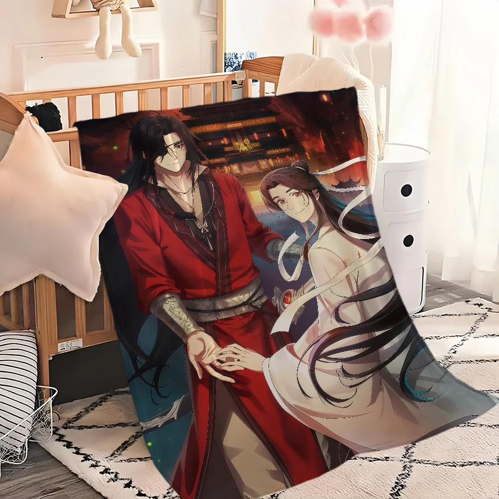 anime fanart Heaven Officials Blessing Blanket Flannel warm soft plush blanket sofa living room hogar bedroom travel gift home