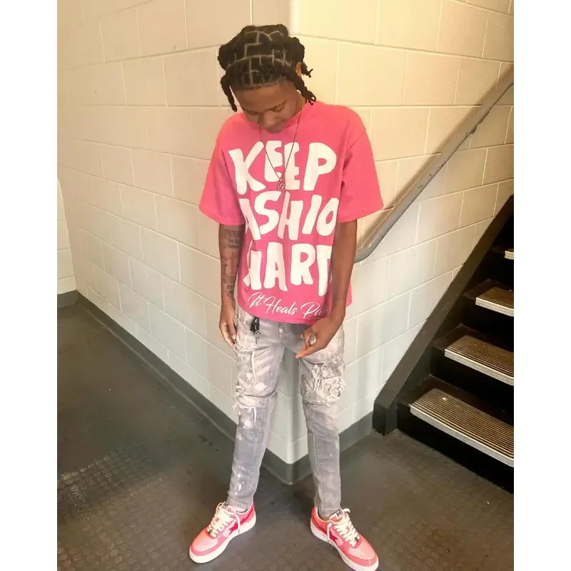 ♥   تي شيرت جديد لعام 2025 مطبوع عليه شارع العليا باللون الوردي تي شيرت قوطي ملابس الشارع الشهير harajuku goth جميع القطن تي شيرت كبير الحجم للنساء ★ ☆ ly99