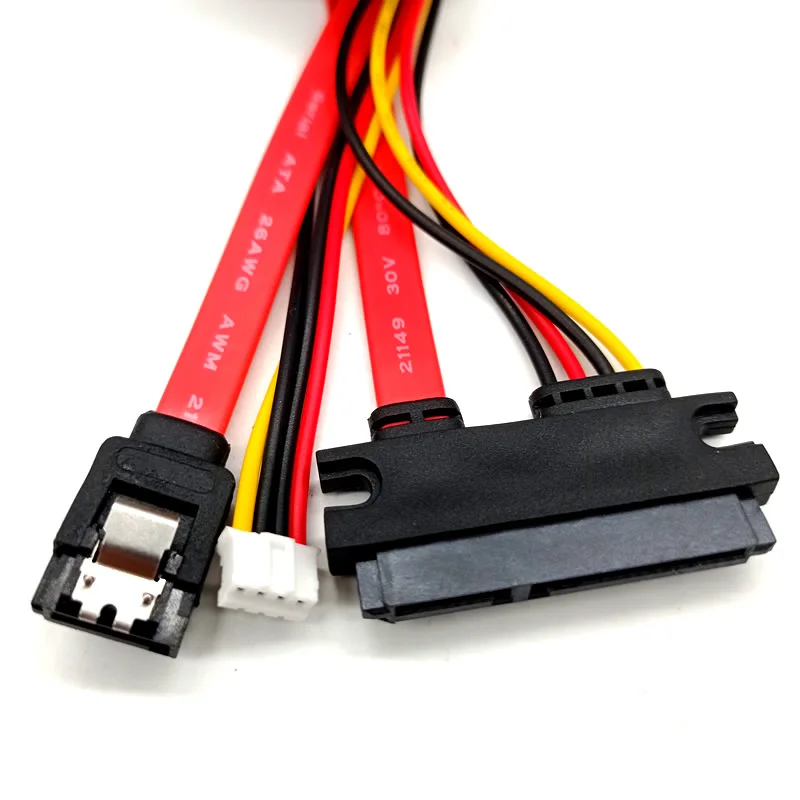 Mini Small 4Pin PH2.0 + SATA 7pin to 22(15+7)Pin hard disk drive SATA Data Power Supply Cable 5pcs/lot