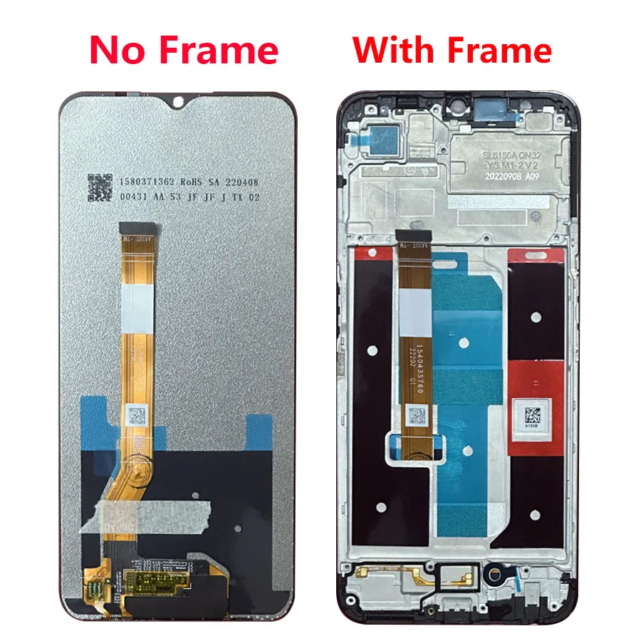 6.6\'\' IPS For Realme C35 LCD Display Screen Touch Panel Digitizer Replacement Parts For Realme C35 LCD With Frame RMX3511