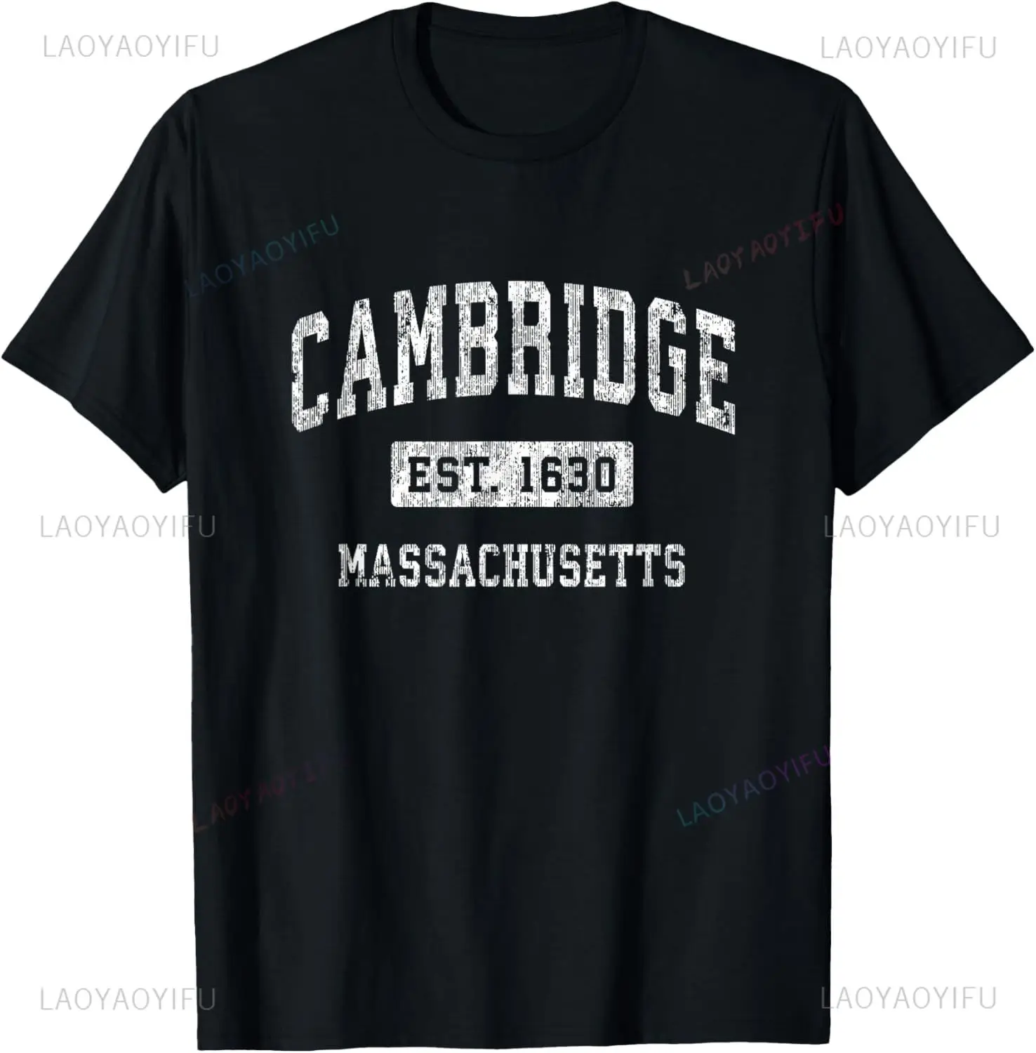 

Vintage Cambridge Massachusetts Sports Design T-Shirt Unisex Streetwear Casual EST Athletic Apparel