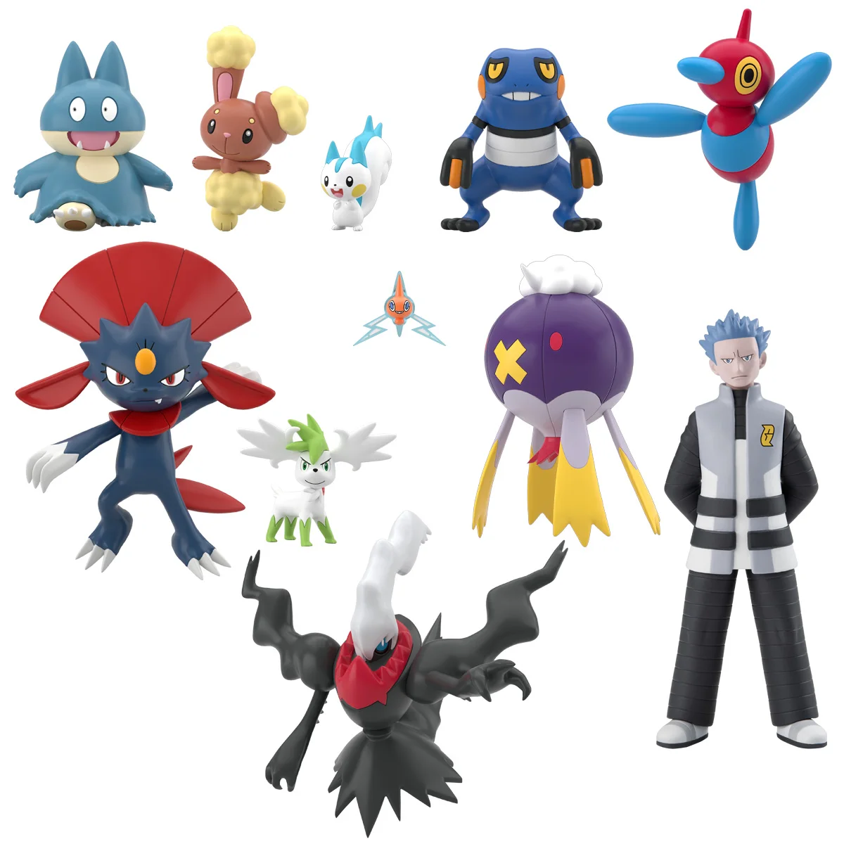 original-bandai-pokemon-scale-world-sinnoh-region-3-darkrai-anime-action-figure-buneary-weavile-porygon-figurine-model-gif