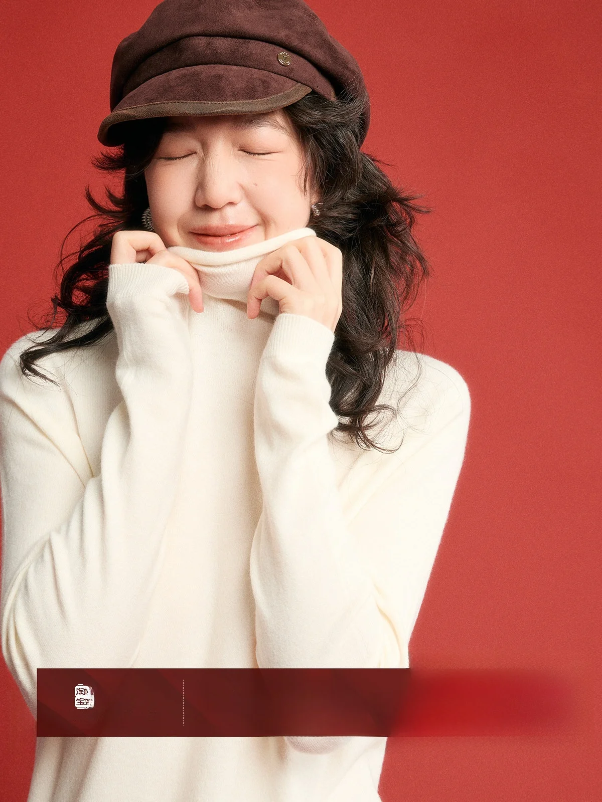 

Cloud Soft Wool High Ne Stretchy Base irt CESILWANG Skin-friendly mat Women's Knitted Sweater Winter Faion